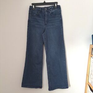 Jessica Simpson Olivia Wide Leg Jeans Dark Wash High Rise Blue Denim Girls Sz 12